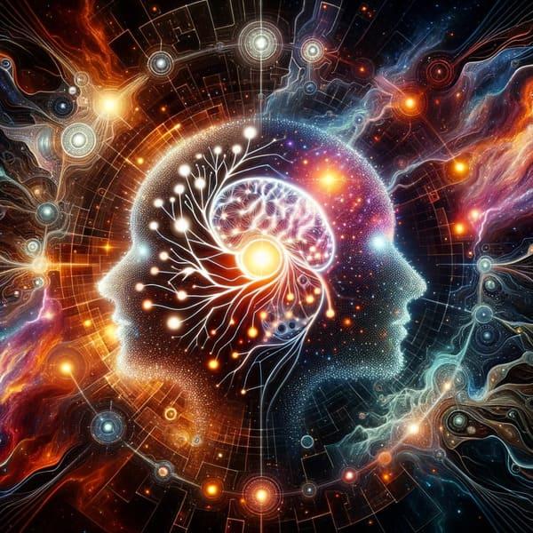 Futuristic image of an AI brain